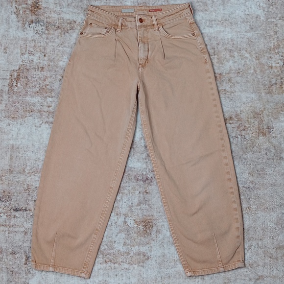Pilcro Anthro The Breaker Tan Barrel Jeans - Picture 2 of 11